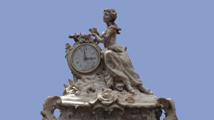 Clock_ Statue (Updated) 3D Model
