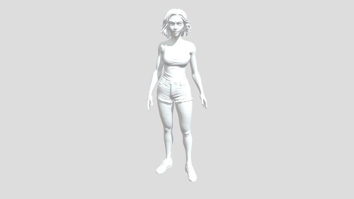 Beach Day Stroll 3D Model