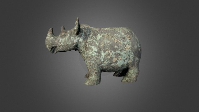Ritual vessel in the shape of a rhinoceros 3D Model