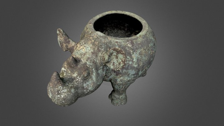 Ritual vessel in the shape of a rhinoceros 3D Model