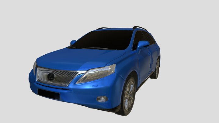 Lexus RX 350 + rigged (+ rigged driver (human) ) 3D Model