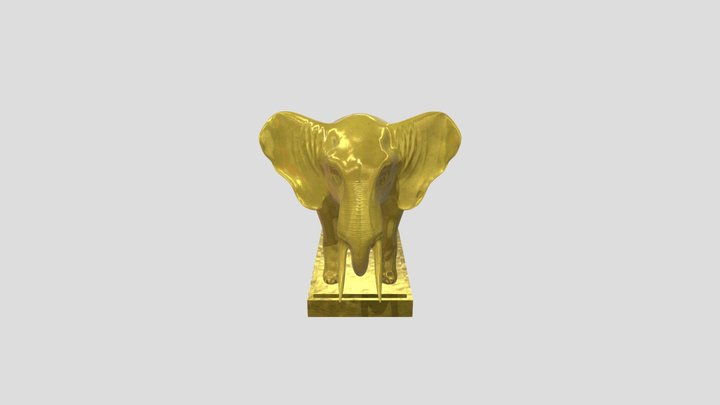 Elephant Statue 3D Model