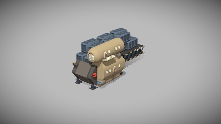 Cargo Ship 3D Model