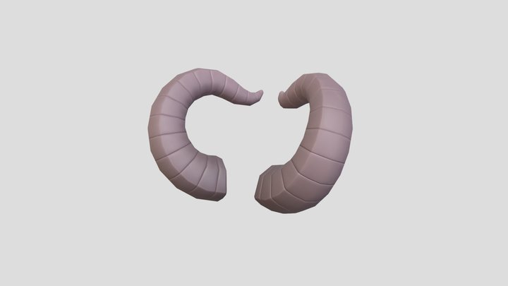 Demon Horn 3D Model