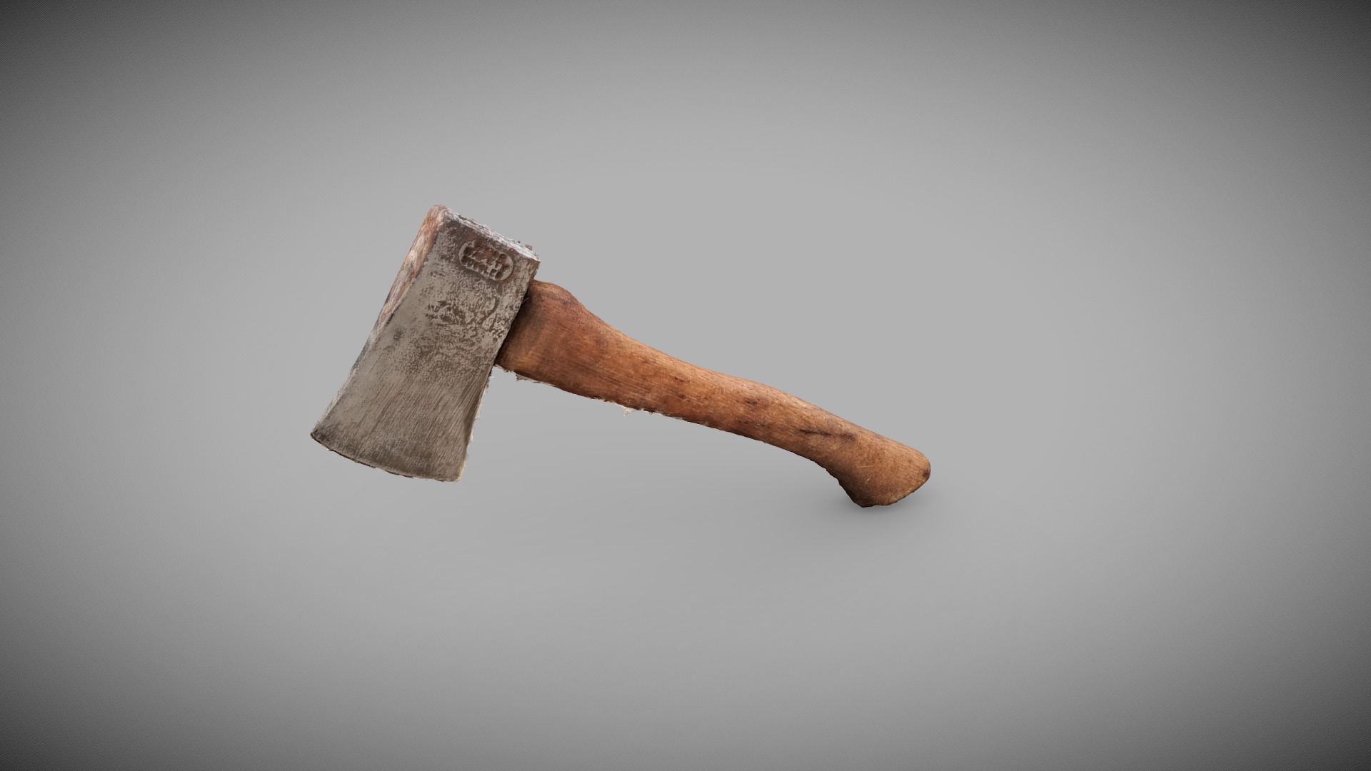 3D model Old hachet Capture - This is a 3D model of the Old hachet Capture. The 3D model is about a wooden stick with a wooden handle.