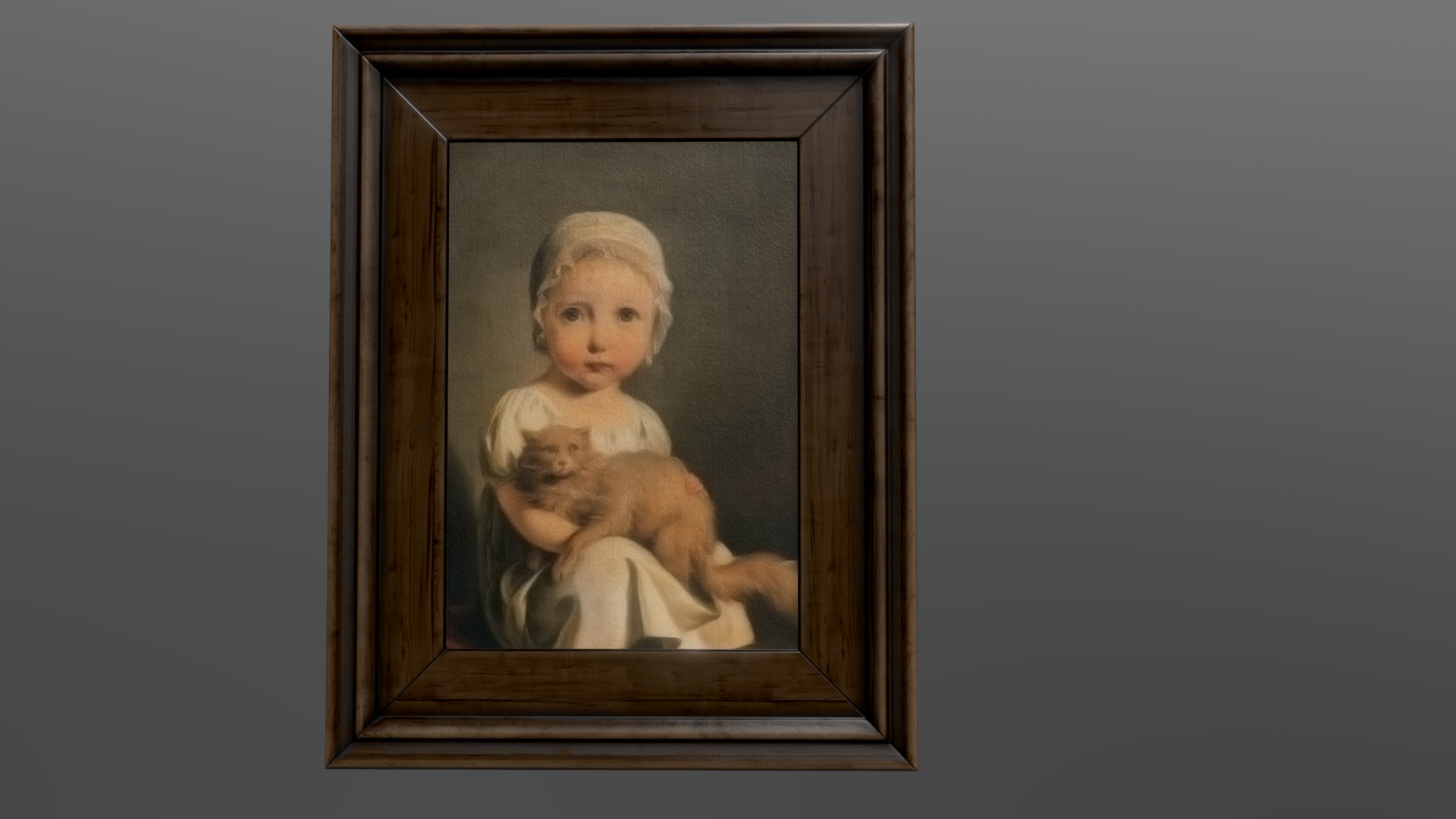 3D model Game Art: 3 X Paintings - This is a 3D model of the Game Art: 3 X Paintings. The 3D model is about a framed picture of a baby.