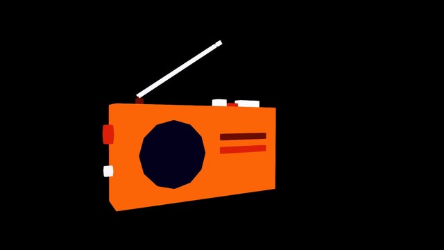 Radio low poly 3D Model