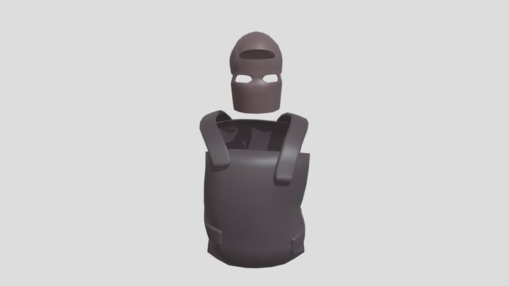 Cow Camo Tactical Gear – FaceMask & Vest Set 3D Model