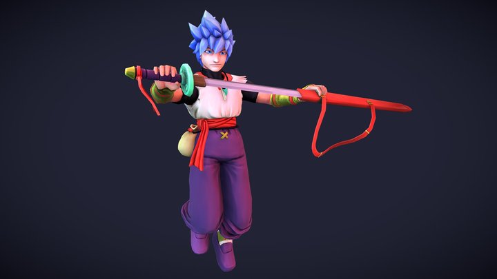 Ryu From Breath of Fire 4 3D Model