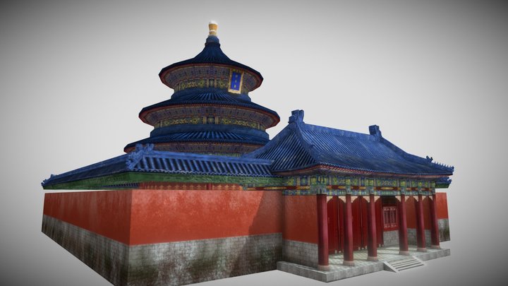 The Temple of Heaven in Beijing 北京天坛祈年殿 3D Model