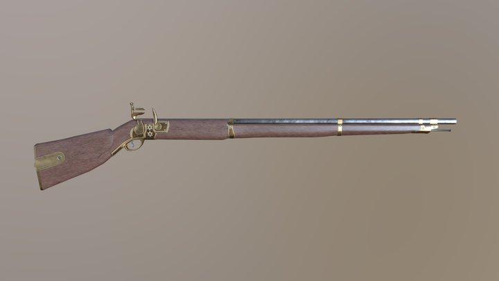 Musket Rifle Model | Contractual Project 3D Model