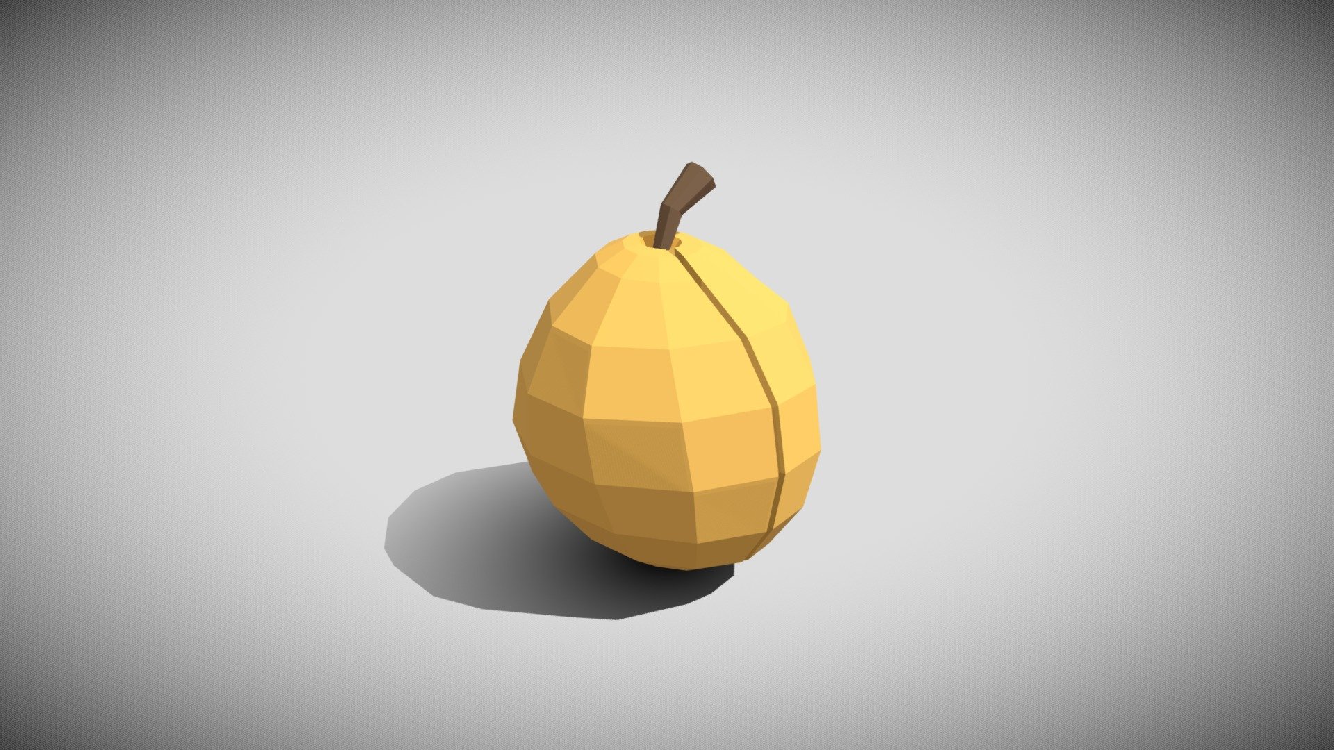 Low Poly Peach - Buy Royalty Free 3D model by AssetSource [6ba46a1 ...