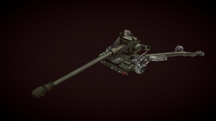 FH70 Artillery 3D Model