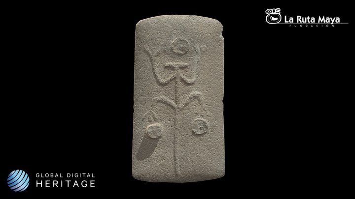 Grinding stone/ Metate with Reptile Relief