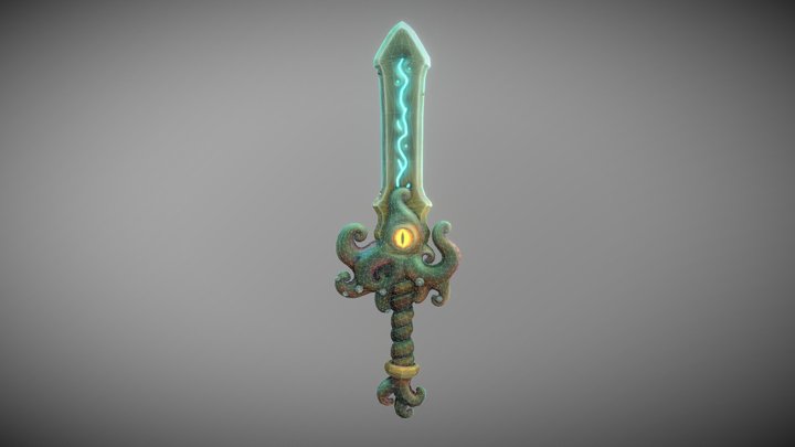 Stylized tentacle sword 3D Model
