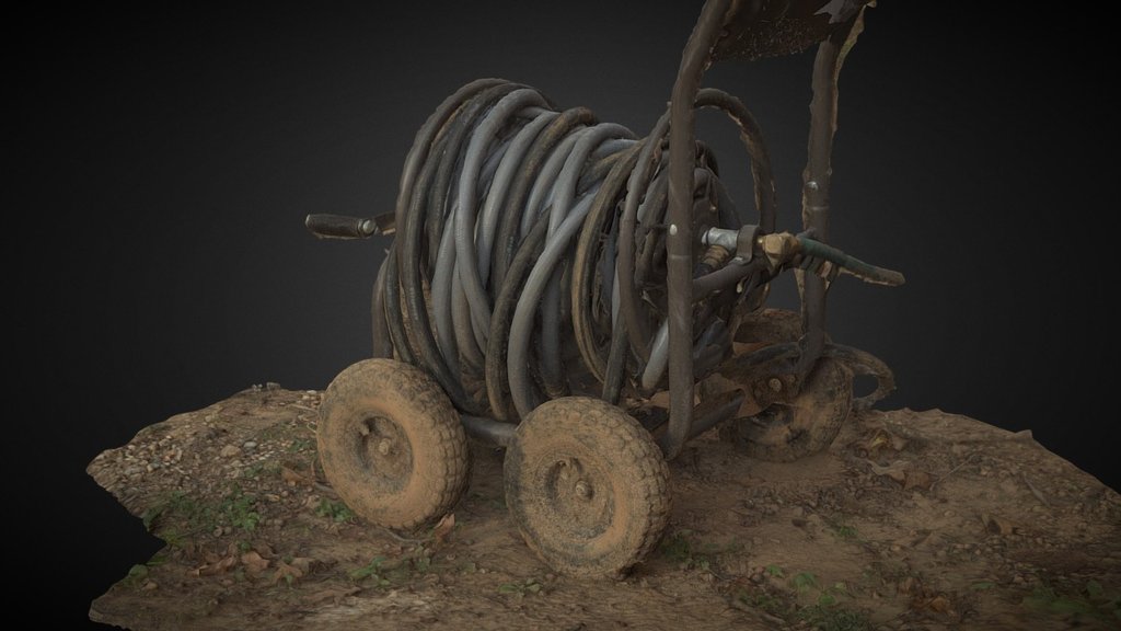 RAW Scan - An old Water Hose Reel Cart