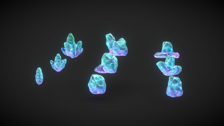 Stylized Crystal Collection 3D Model