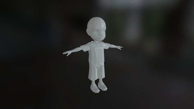 Low Poly Body Shape ( by gender and age, a chubby kid) transition