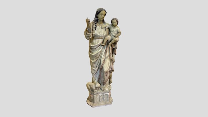Statua Madonna del Soccorso Gagini, Tortorici ME 3D Model