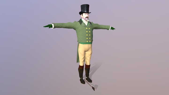Regency Man 1811-1820 - RIGGED 3D Model