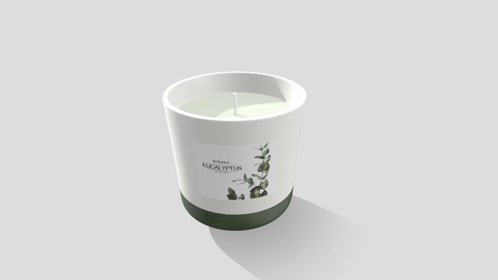 Eucalyptus candle 3D Model