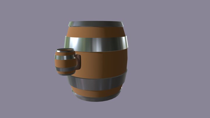 barrel and smaller barrel with handle 3D Model