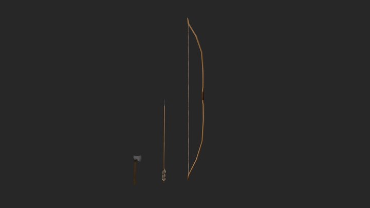 Forest Loner - 3 Simple props 3D Model