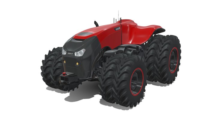 Autonomous Case IH Tractor 3D Model