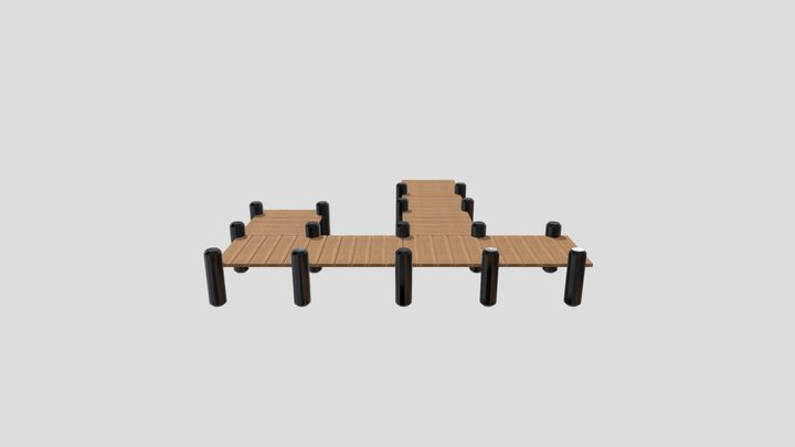 Wooden Dock 3D Model