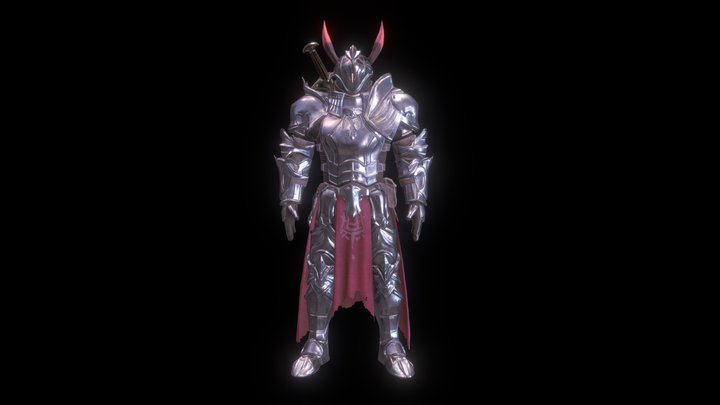 Armored Warrior - Game Asset 3D Model