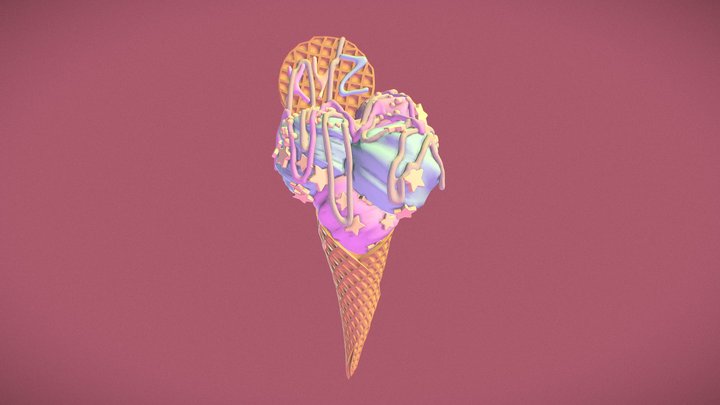Ice Cream Draft 3D Model