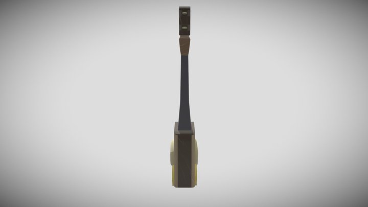 Solarpunk Guitar 3D Model