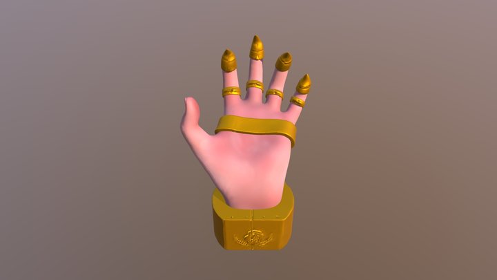 Hand with Gauntlet w/o wires 3D Model