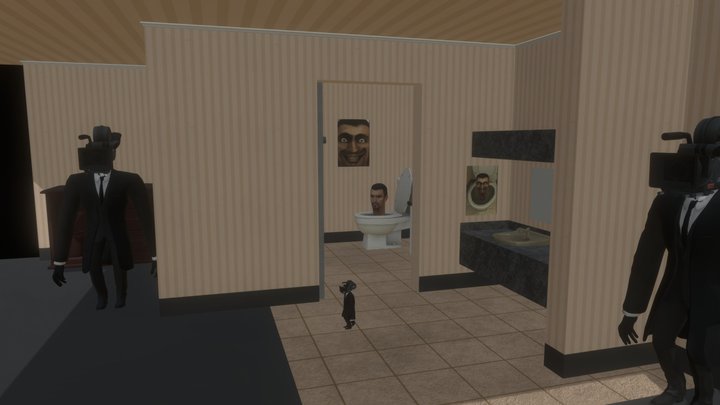 Skibidi Toilet Ep.01 Environment Model 3D Model