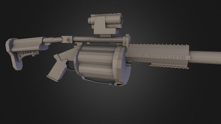 M32 Grenade Launher 3D Model