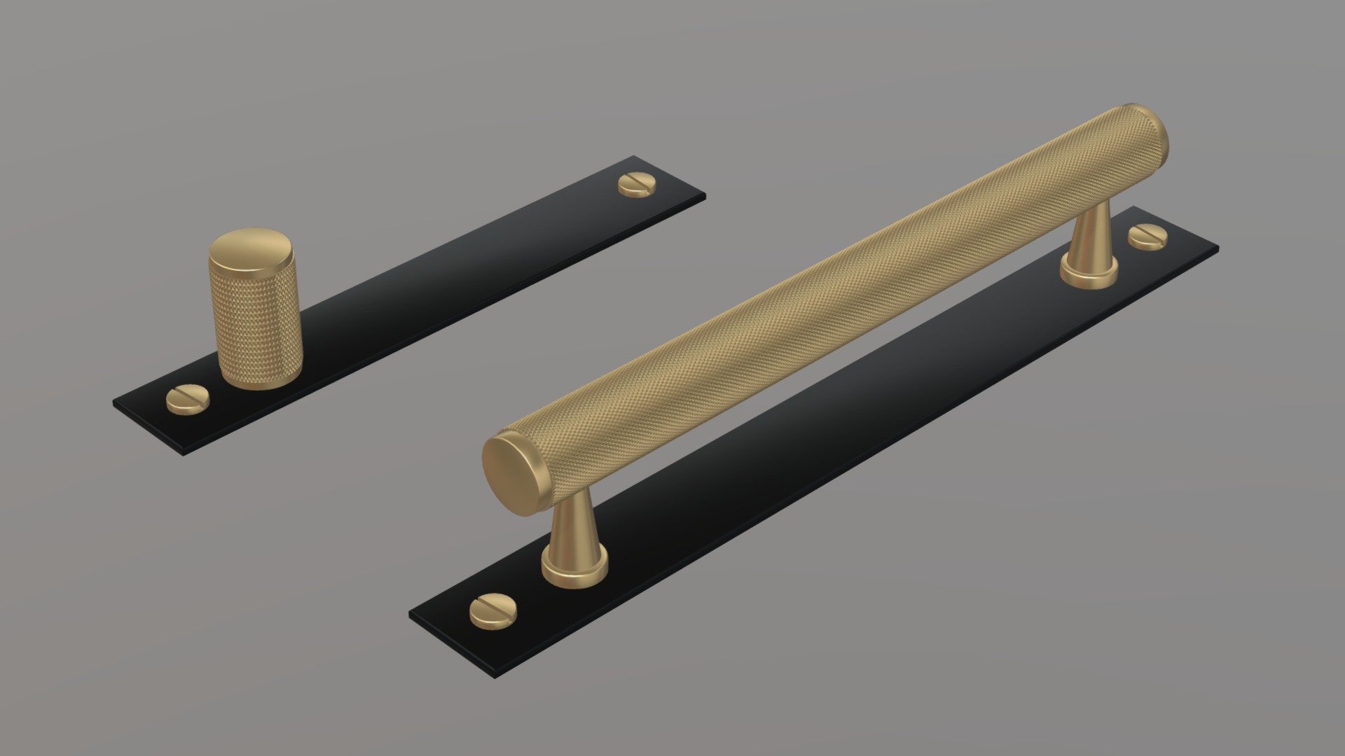 Ribbed knobs set