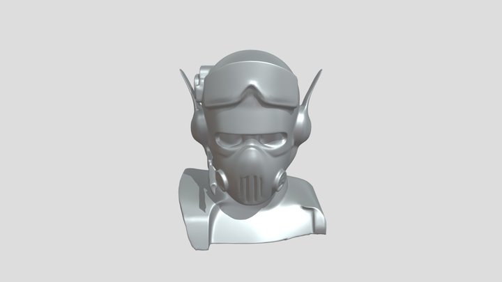 futuristic pilot helmet 3D Model