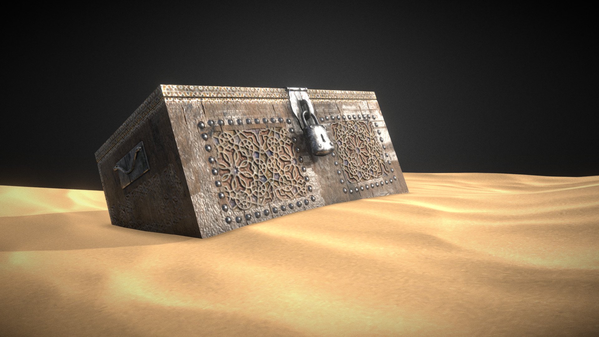 lost in the desert Treasure Chest Download Free 3D model by mohamed