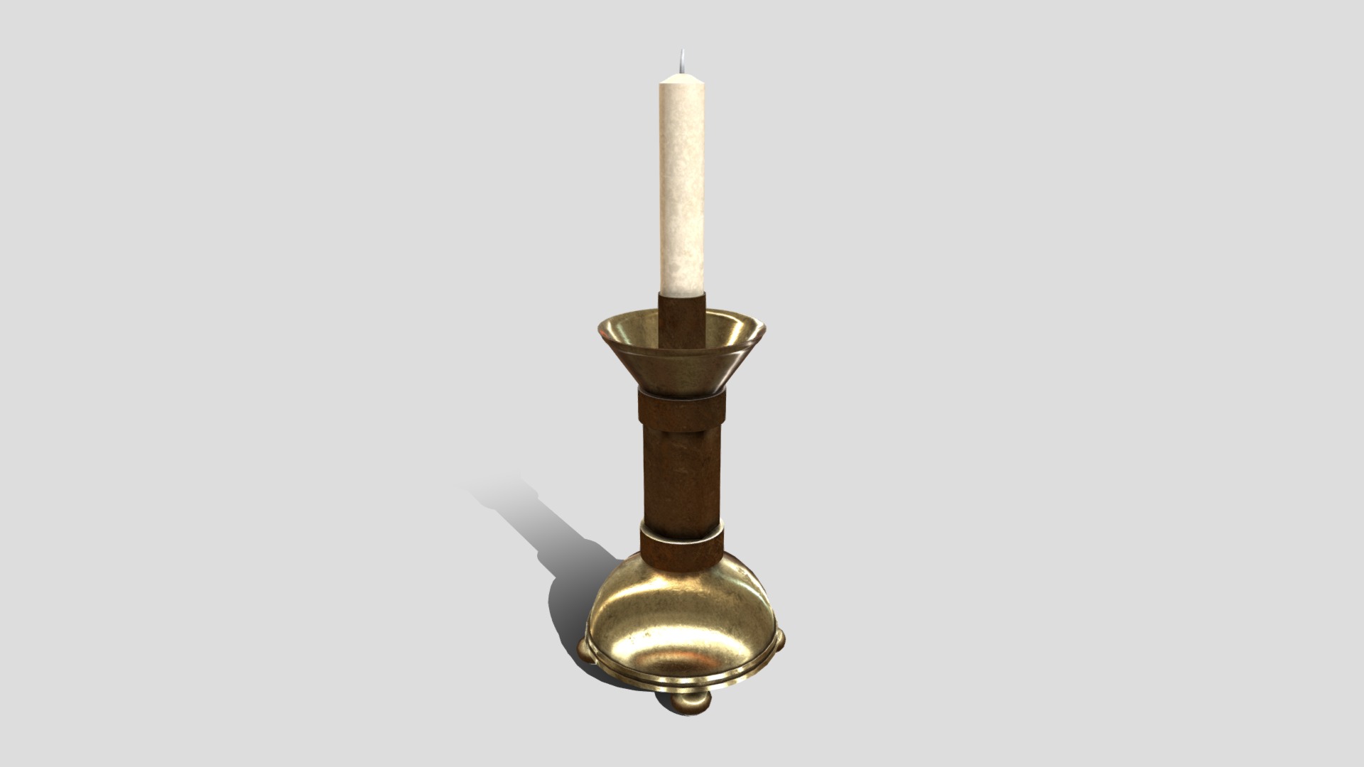 3D model Medieval Altar Candlestick - This is a 3D model of the Medieval Altar Candlestick. The 3D model is about a close-up of a smoking device.