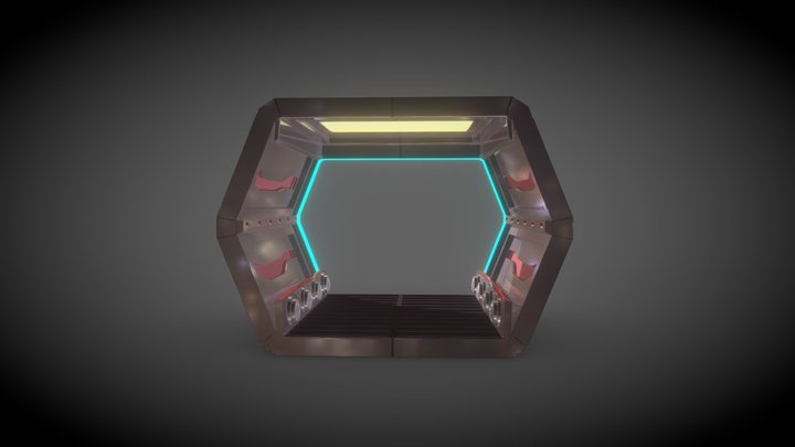 Sci-fi Corridor 3D Model