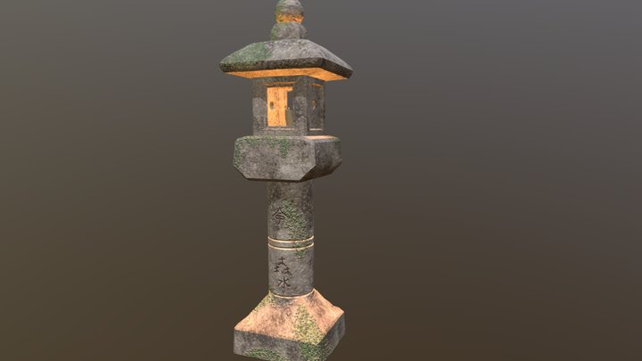 Stone Lantern 3D Model