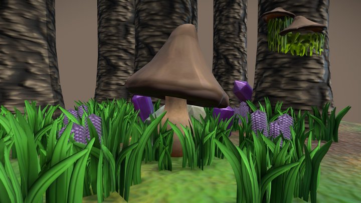Mushroom Forest 3D Model