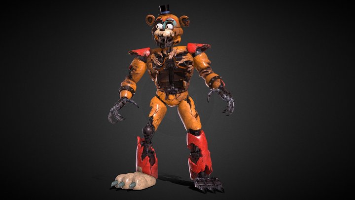 Shattered Freddy 3D Model