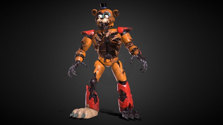 Shattered Freddy 3D Model