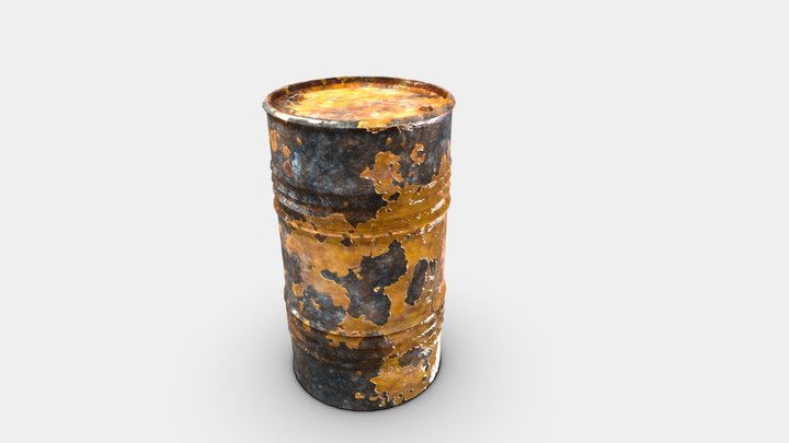 Metal Rust Barrel 3D Model
