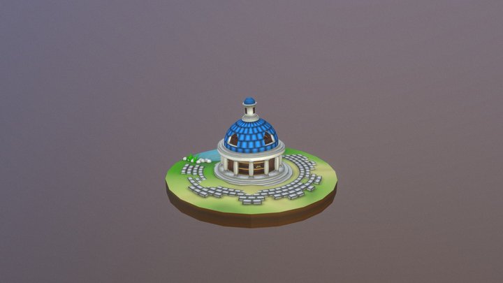 Ancient Greek Library 3D Model