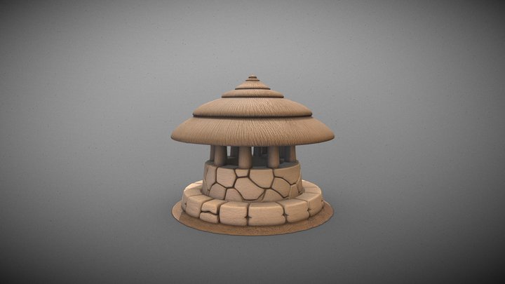 Stylized African Village Well_GGH
