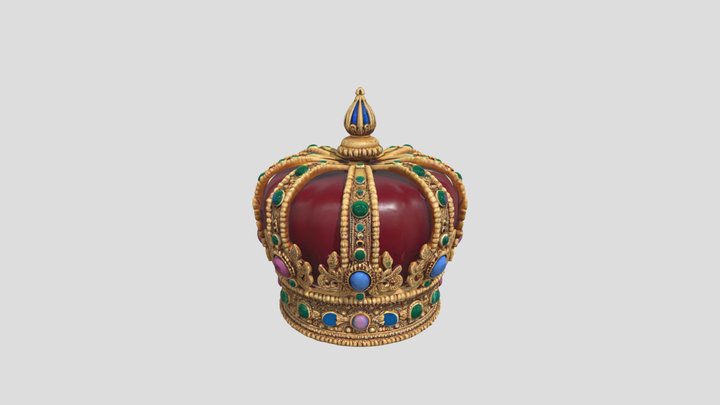 Imperial Maharaja Crown 3D Model