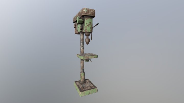 Old drill Press 3D Model