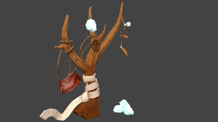 Antler slingshot - Weapon Craft 3D Model